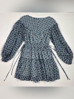 Shona Joy Daniela pin tuck balloon sleeve floral dress